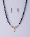 Vintage Stone Studded Pearl Necklace Set - Chandrani Pearls