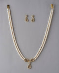 Vintage Stone Studded Pearl Necklace Set - Chandrani Pearls