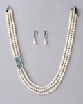 Viveka 3 line Necklace Set - Chandrani Pearls