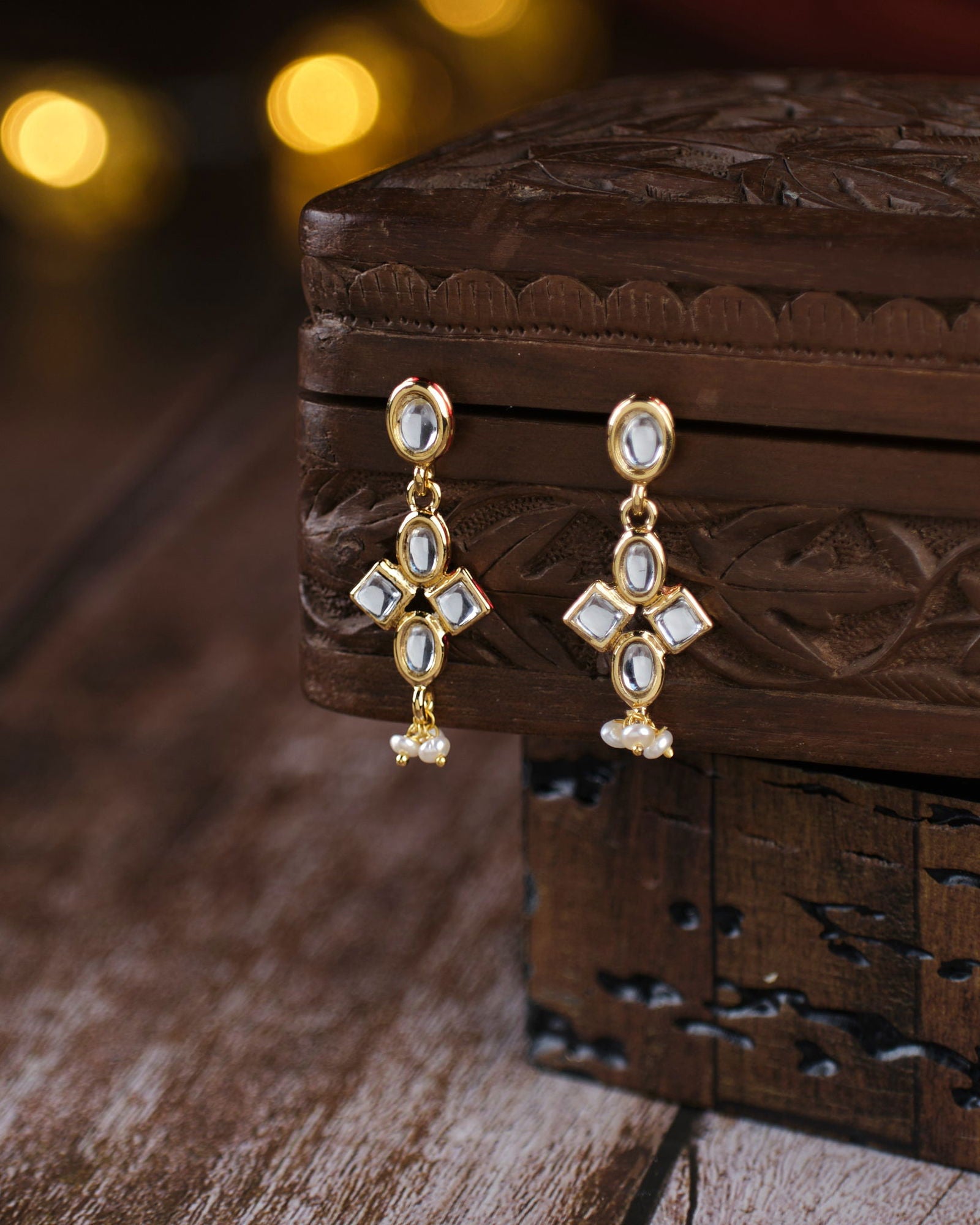 Vivid Drop Earrings - Chandrani Pearls