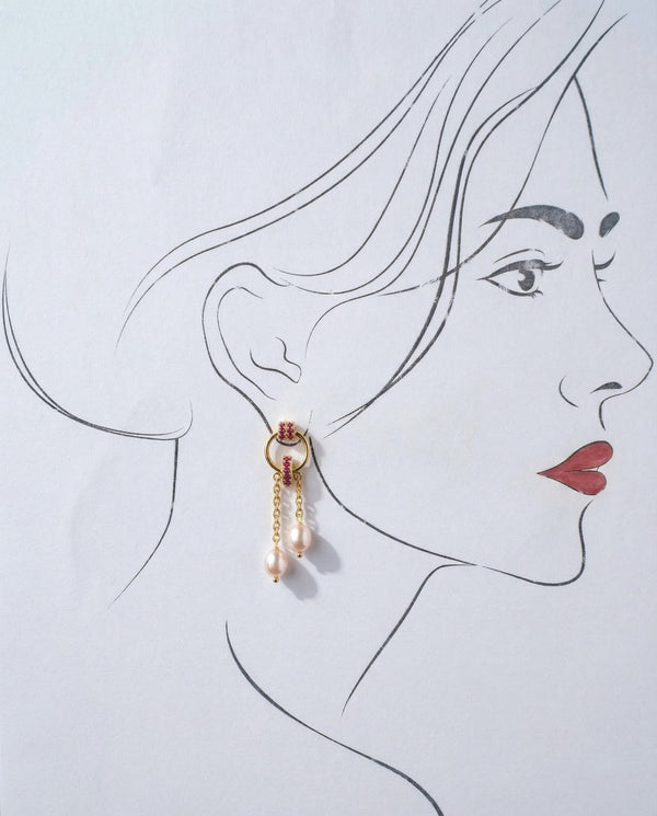 Modish Frond Dangler Earrings