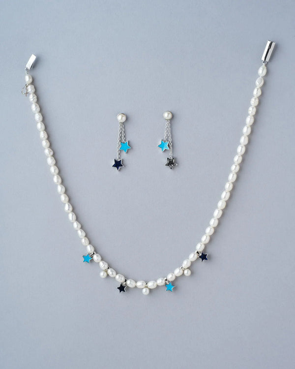 Wrapped In The Night-Sky Pearl Necklace Set - Chandrani Pearls