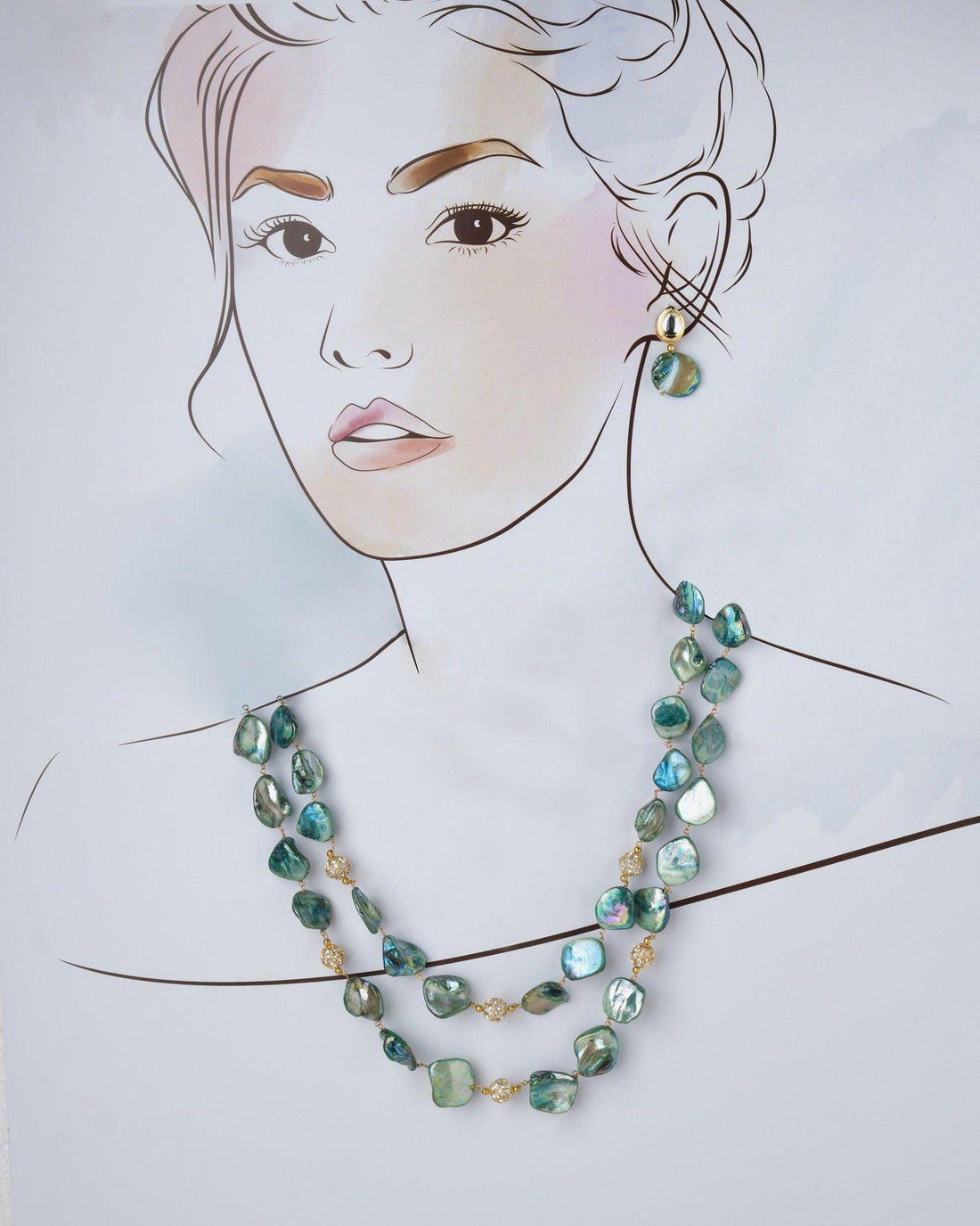 Yin and Yang Necklace Set - Chandrani Pearls