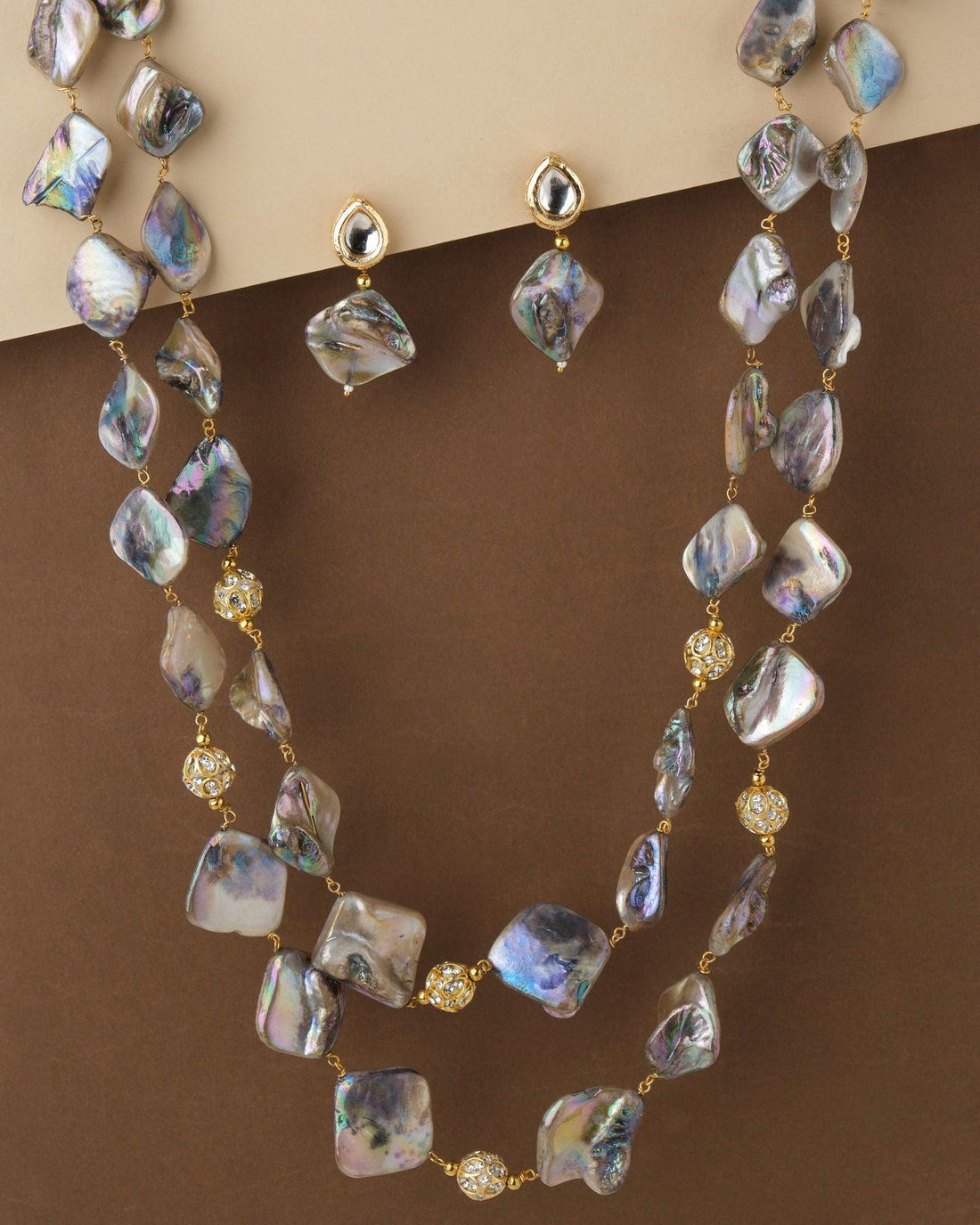 Yin and Yang Necklace Set - Chandrani Pearls
