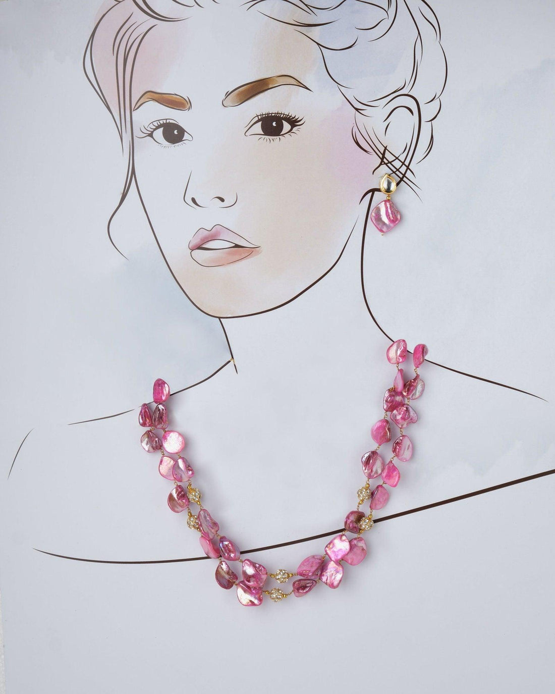 Yin and Yang Necklace Set - Chandrani Pearls