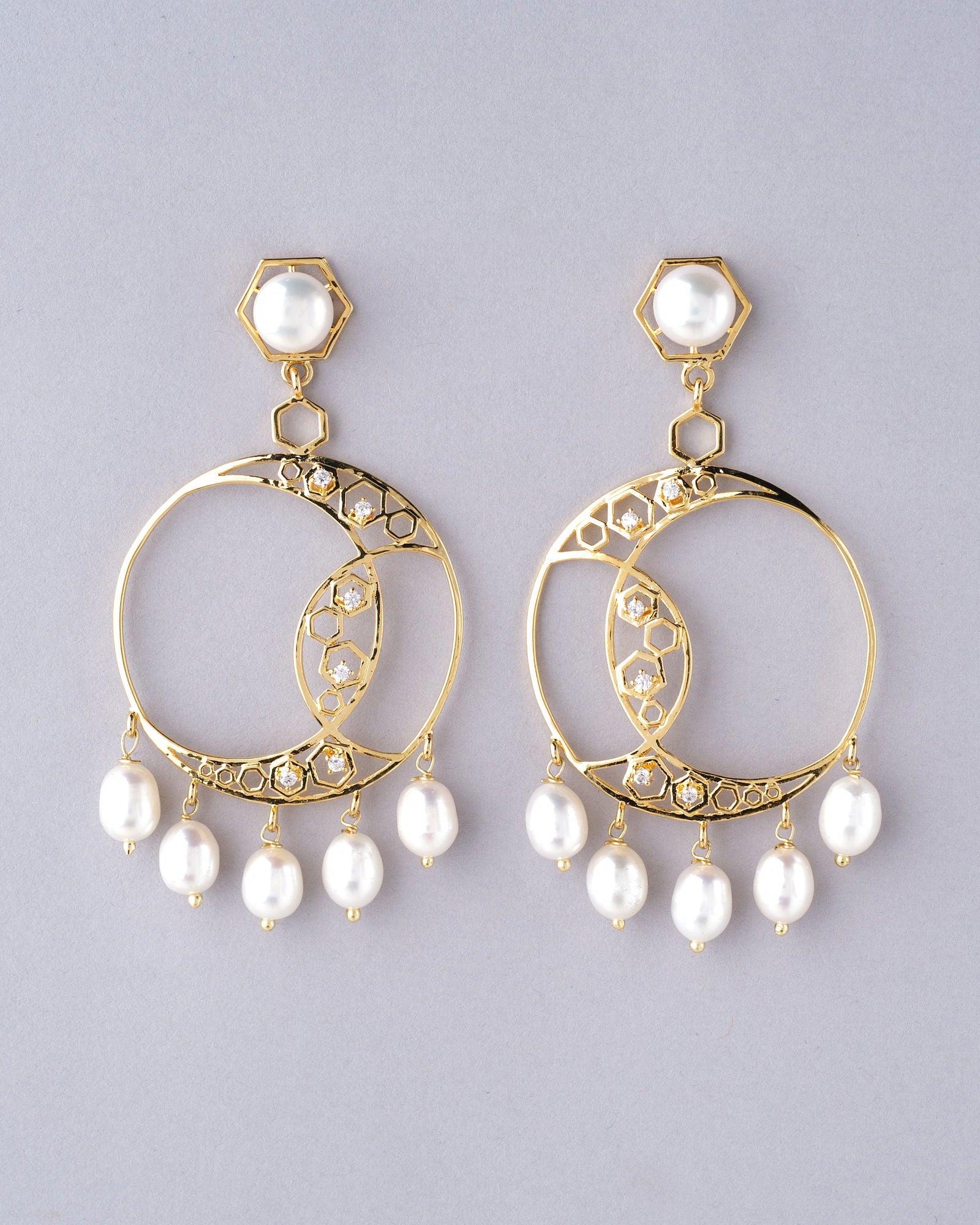 Zoey Entwine CZ Jhumka Earring - Chandrani Pearls