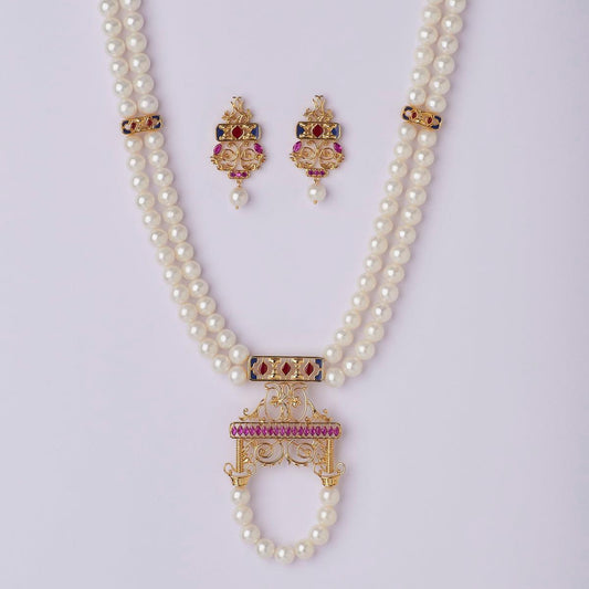 Ainara Traditional Pearl Necklace Set - Chandrani Pearls