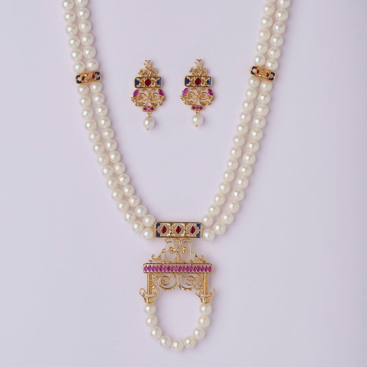 Ainara Traditional Pearl Necklace Set - Chandrani Pearls