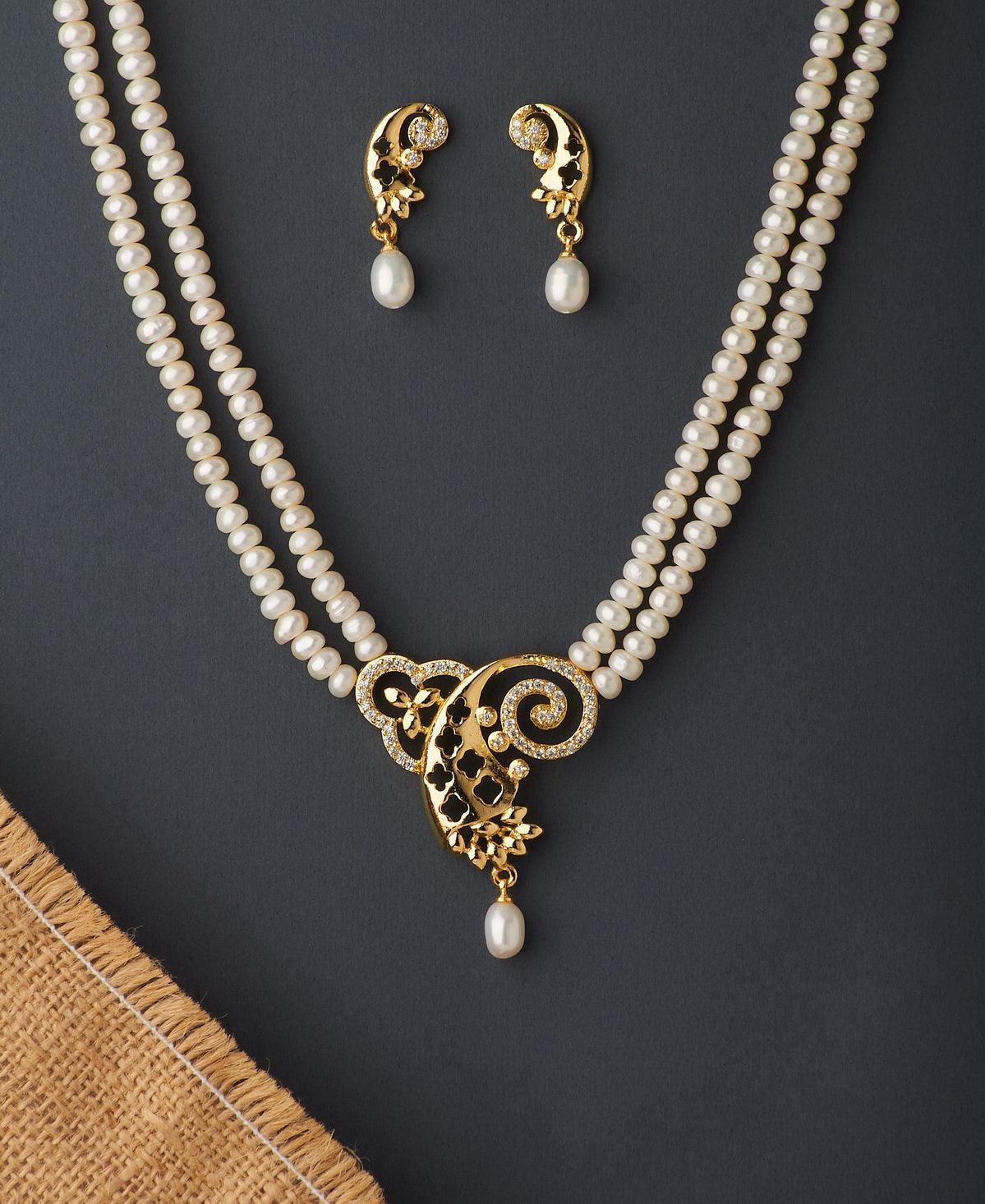 Beautiful Real Pearl Necklace Set - Chandrani Pearls