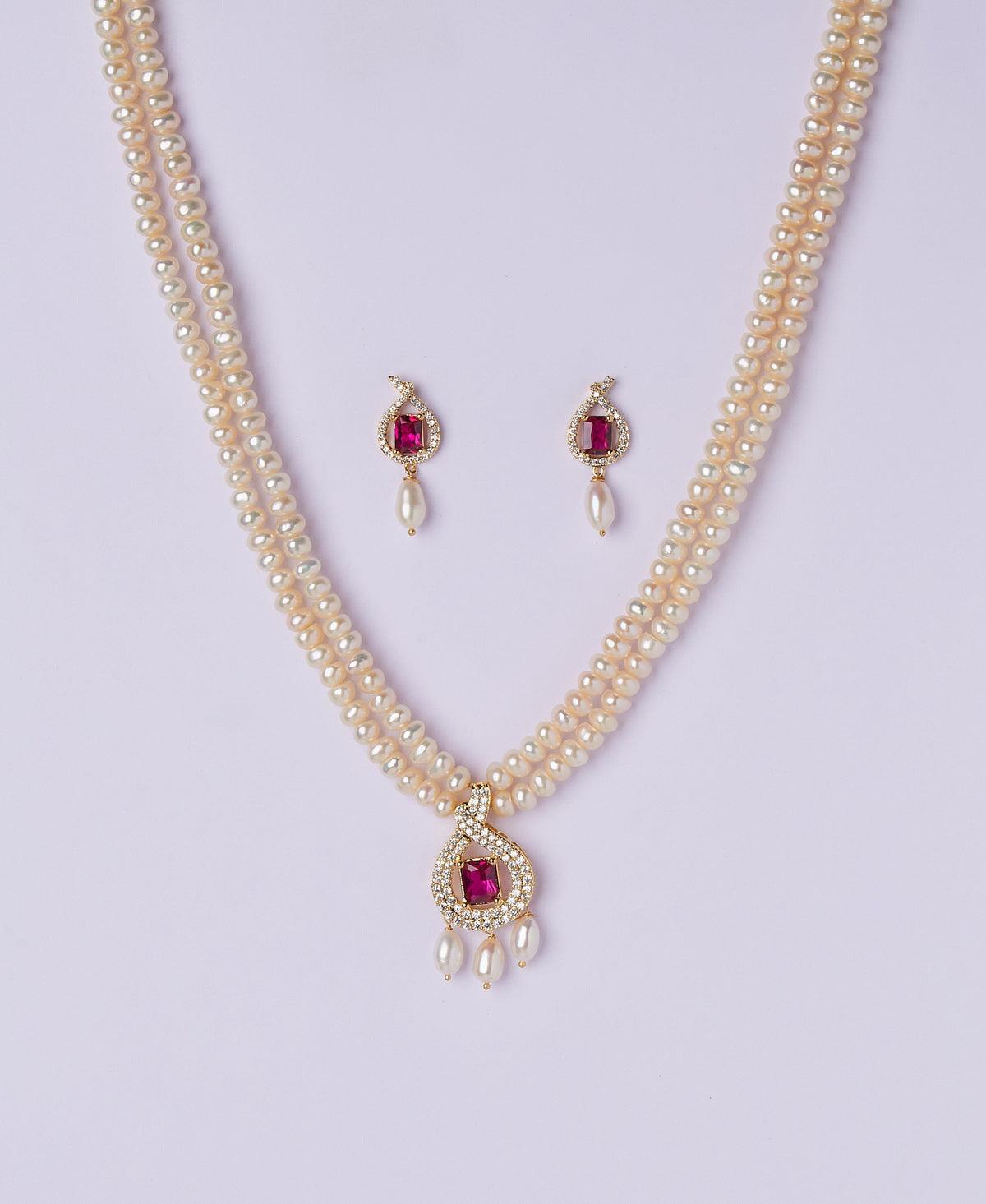 Beautiful Real Pearl Necklace Set - Chandrani Pearls