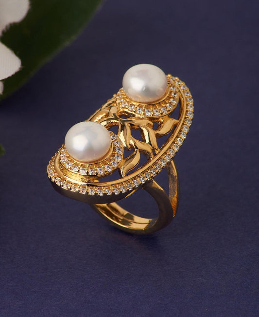 Beautifully Crafted Pearl Ring - Chandrani Pearls