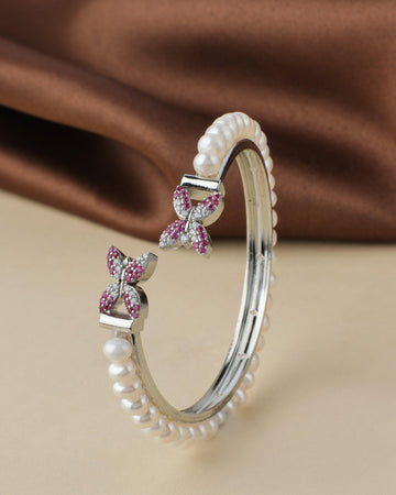 Butterfly Real Pearl Bangle - Chandrani Pearls