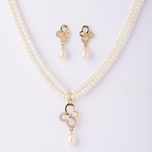 Butterfly Real Pearl Necklace Set - Chandrani Pearls