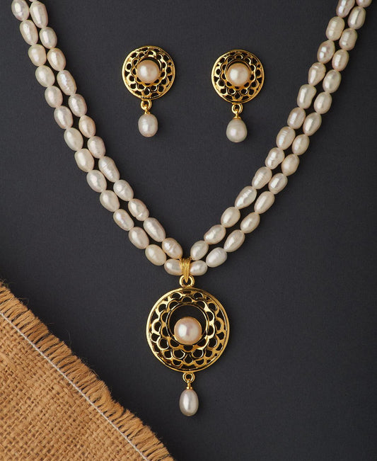 Classic Real Pearl Necklace Set - Chandrani Pearls
