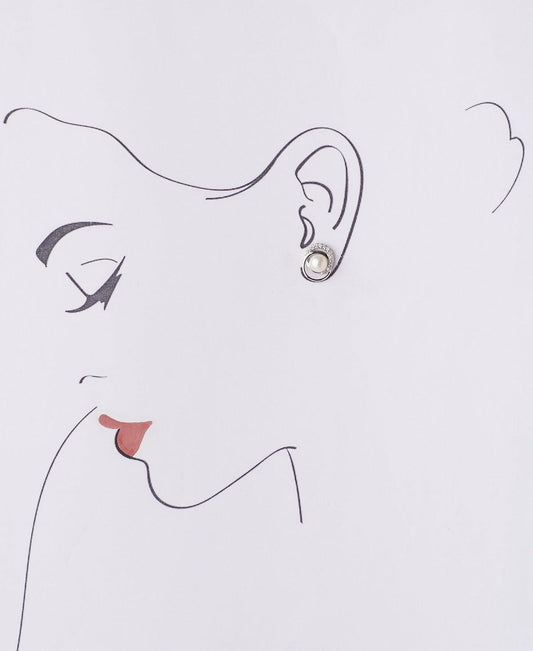 Classic White Stud Pearl Earring - Chandrani Pearls