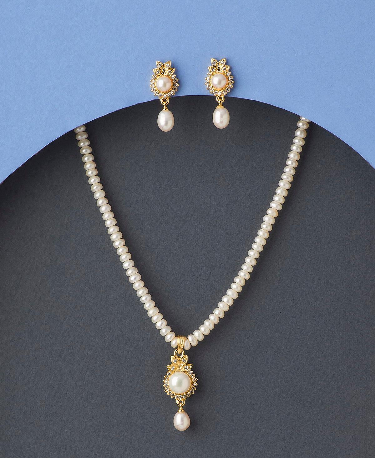 Classy Pearl Necklace Set - Chandrani Pearls