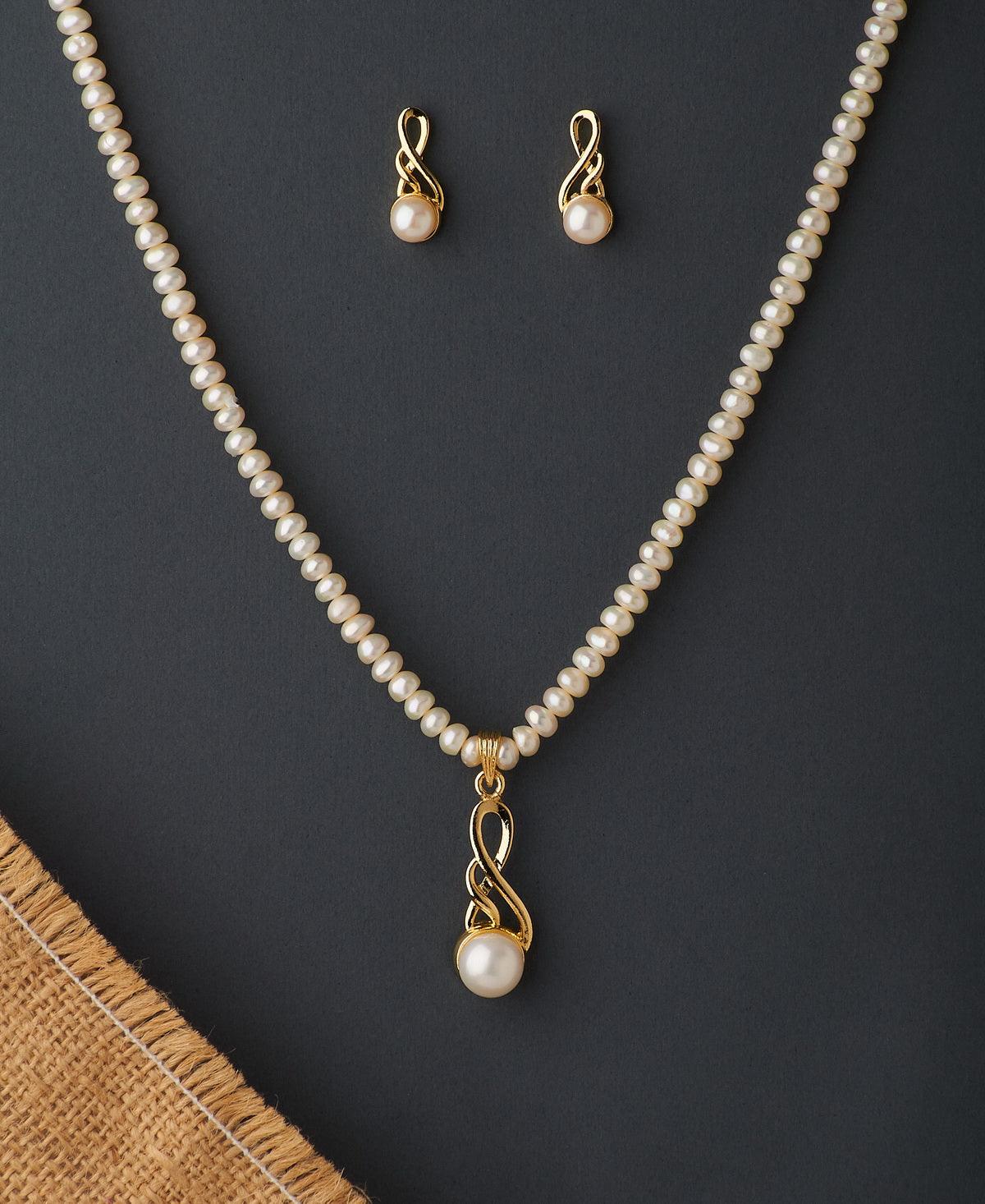 Classy Real Pearl Necklace Set - Chandrani Pearls