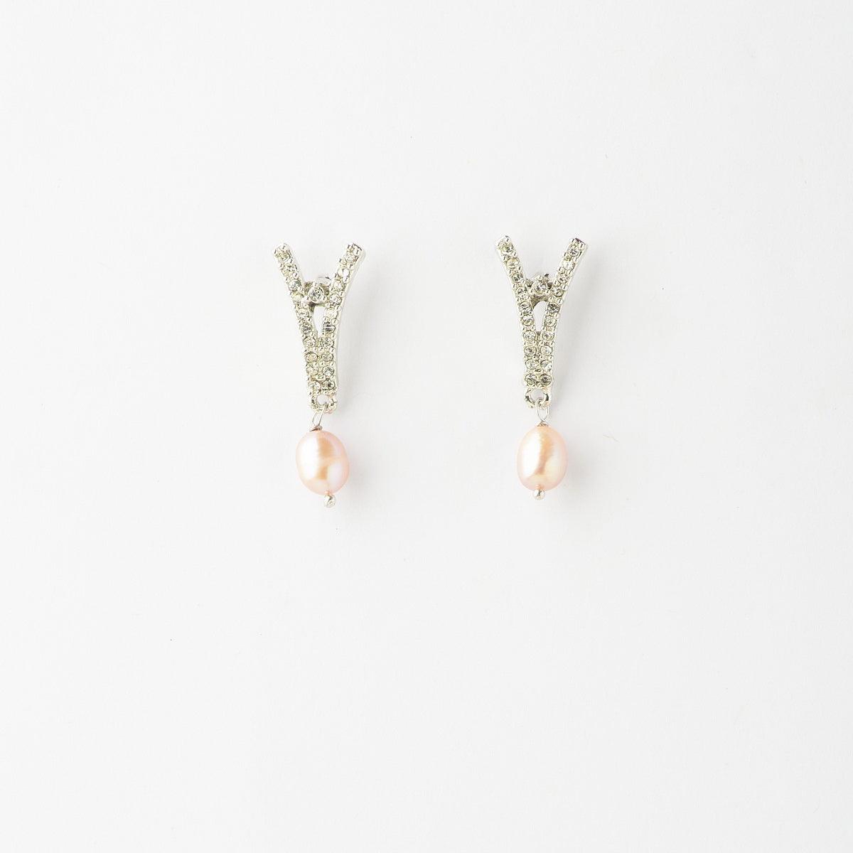 Classy White Hang Earrings - Chandrani Pearls