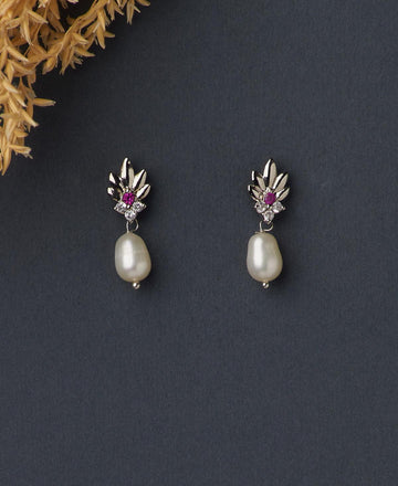 Classy White Hanging Pearl Earring - Chandrani Pearls