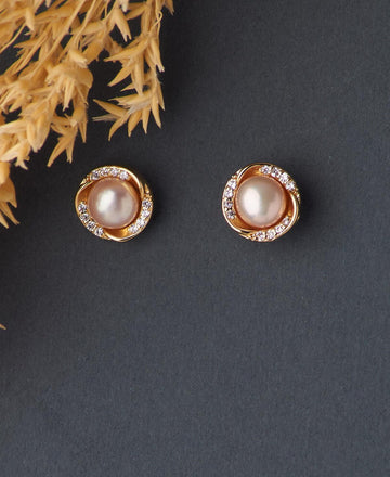 Classy White Stud Pearl Earring - Chandrani Pearls