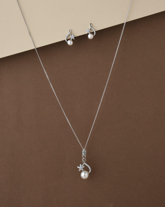 Cute Pearl Studded Pendant Set D00867 - Chandrani Pearls