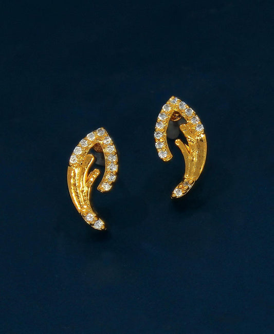 Delicate Stone Studded Earring - Chandrani Pearls