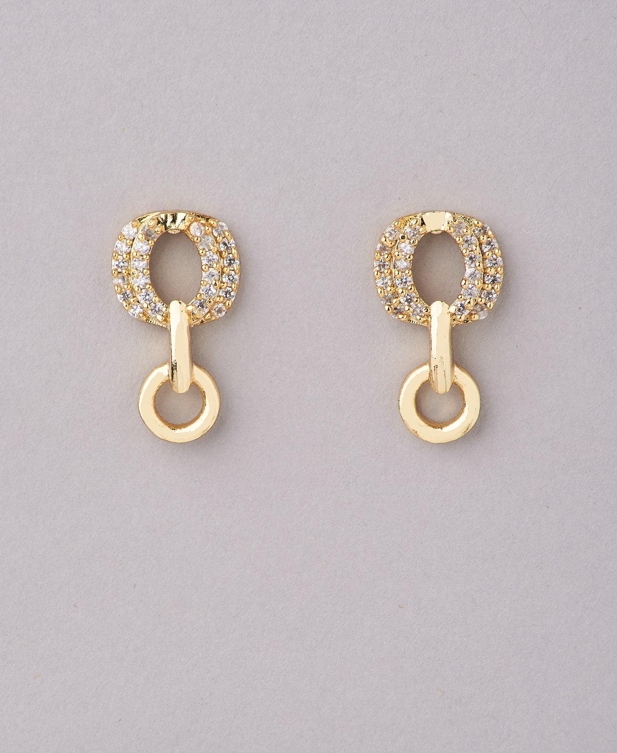 Delicate Stone Studded Stud Earring - Chandrani Pearls