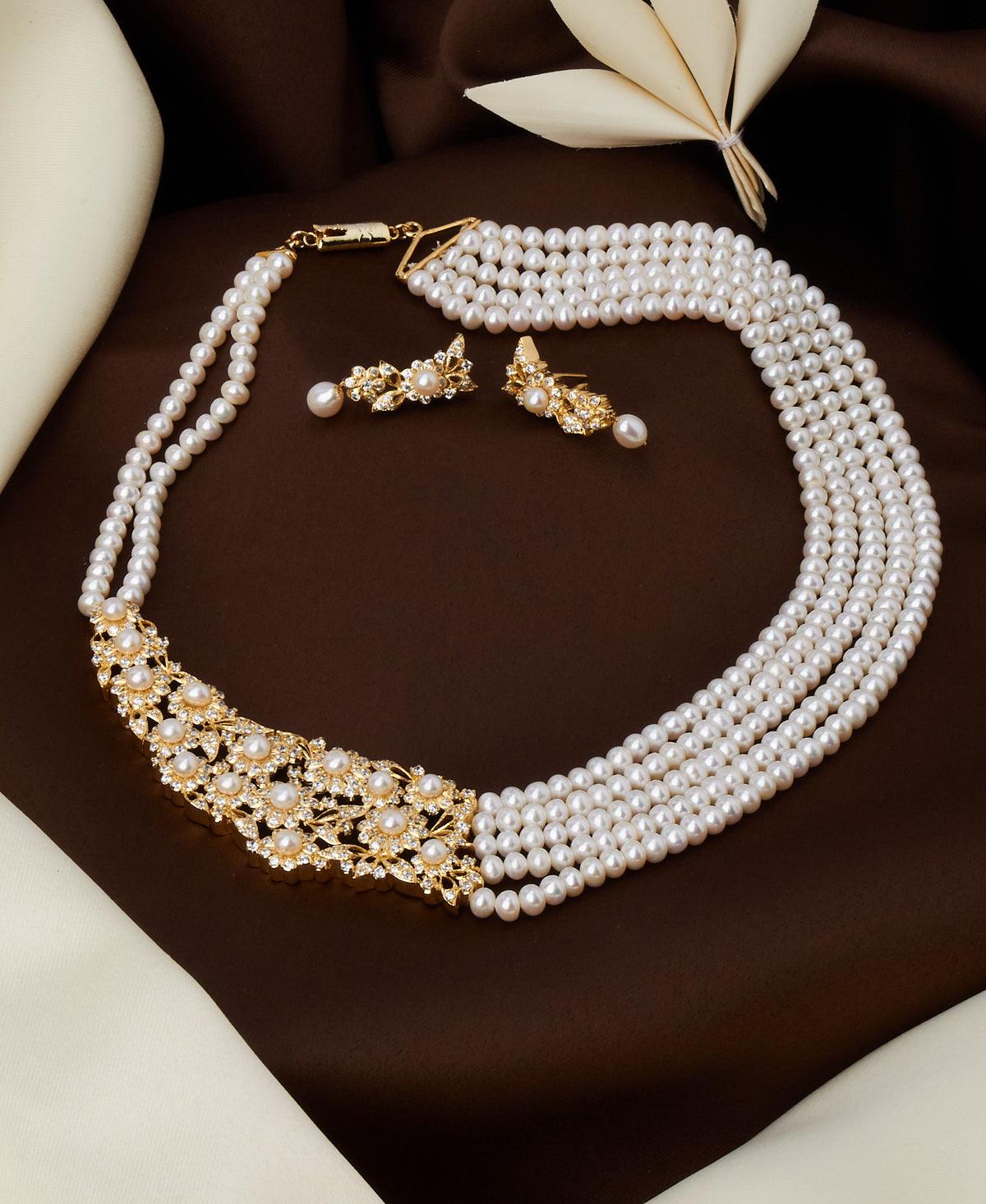 Delightful Seed Pearl Necklace Set - Chandrani Pearls