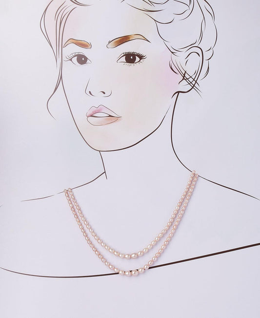 Elegant 2 line Pearl Necklace - Chandrani Pearls