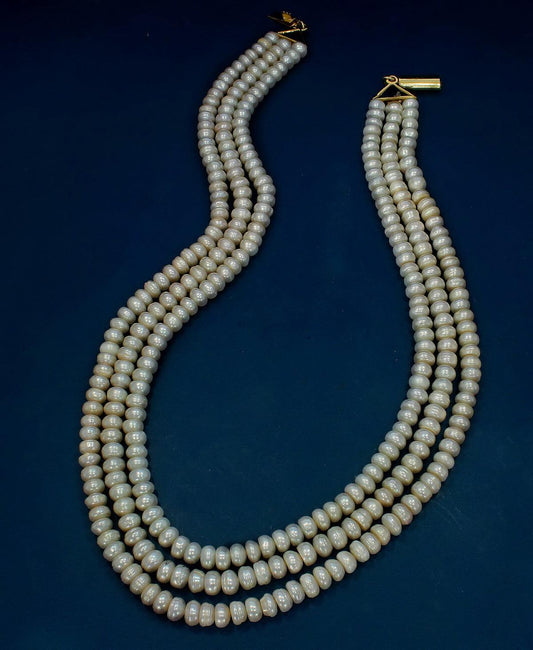 Elegant 3 line Pearl Necklace - Chandrani Pearls