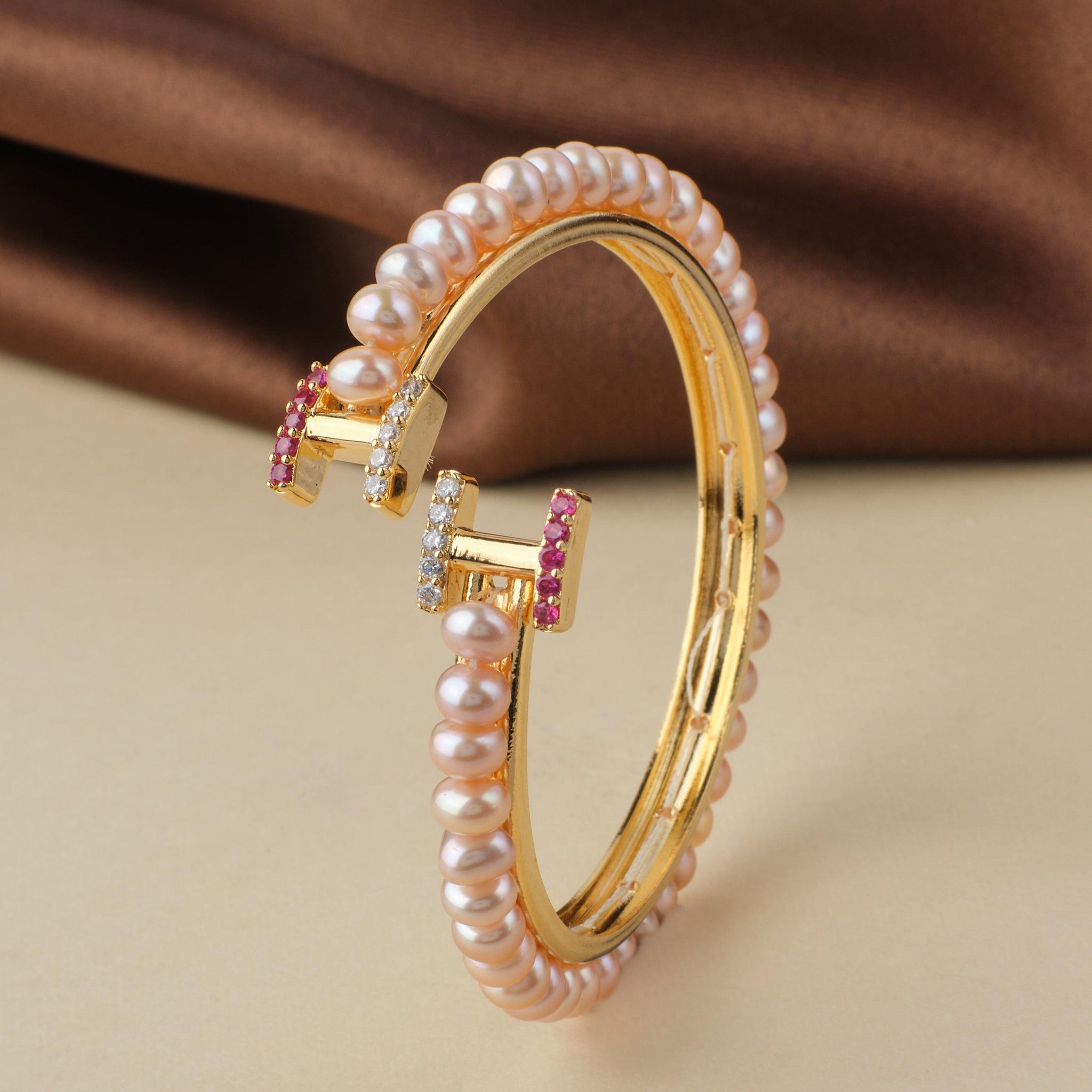Elegant and classy Pearl Bangle - Chandrani Pearls