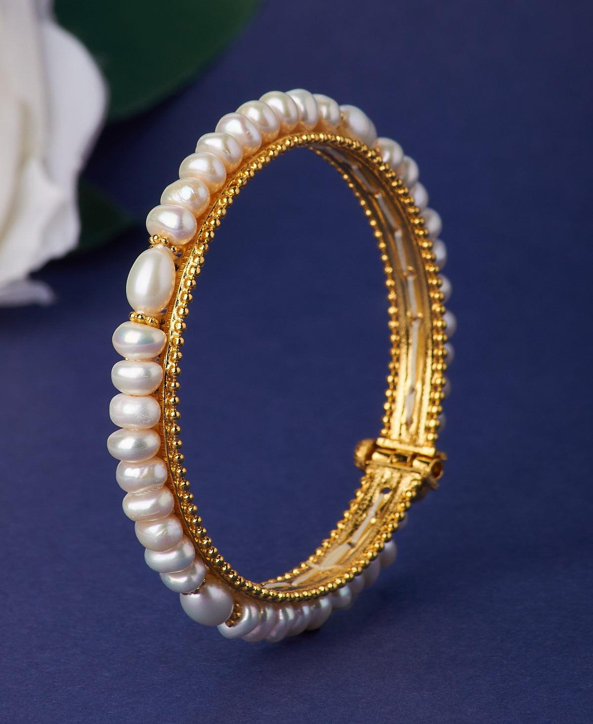 Elegant and classy Pearl Bangle - Chandrani Pearls