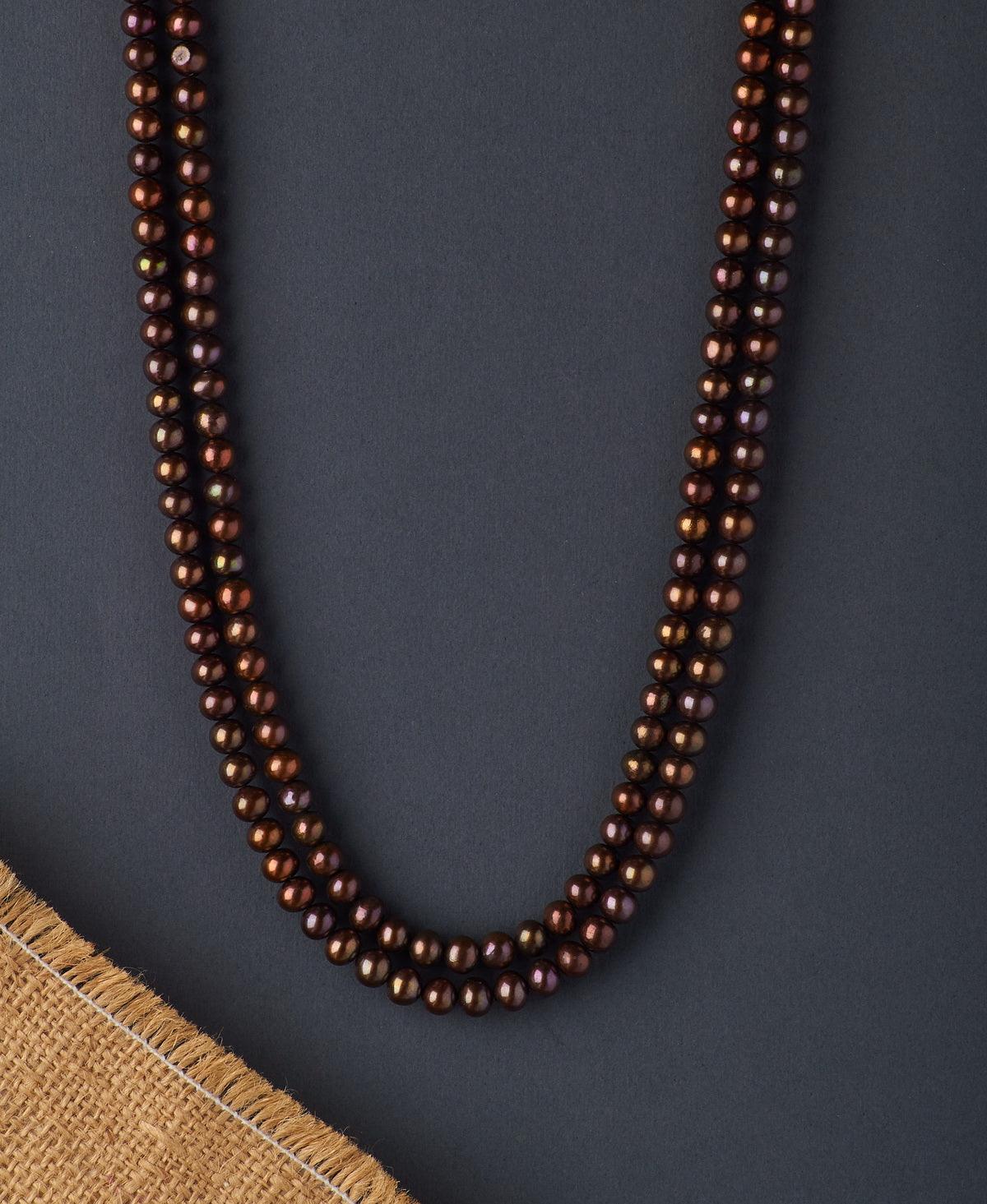 Elegant Brown Pearl Necklace - Chandrani Pearls