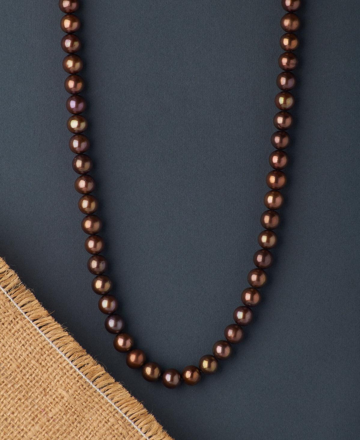 Elegant Brown Pearl Necklace - Chandrani Pearls