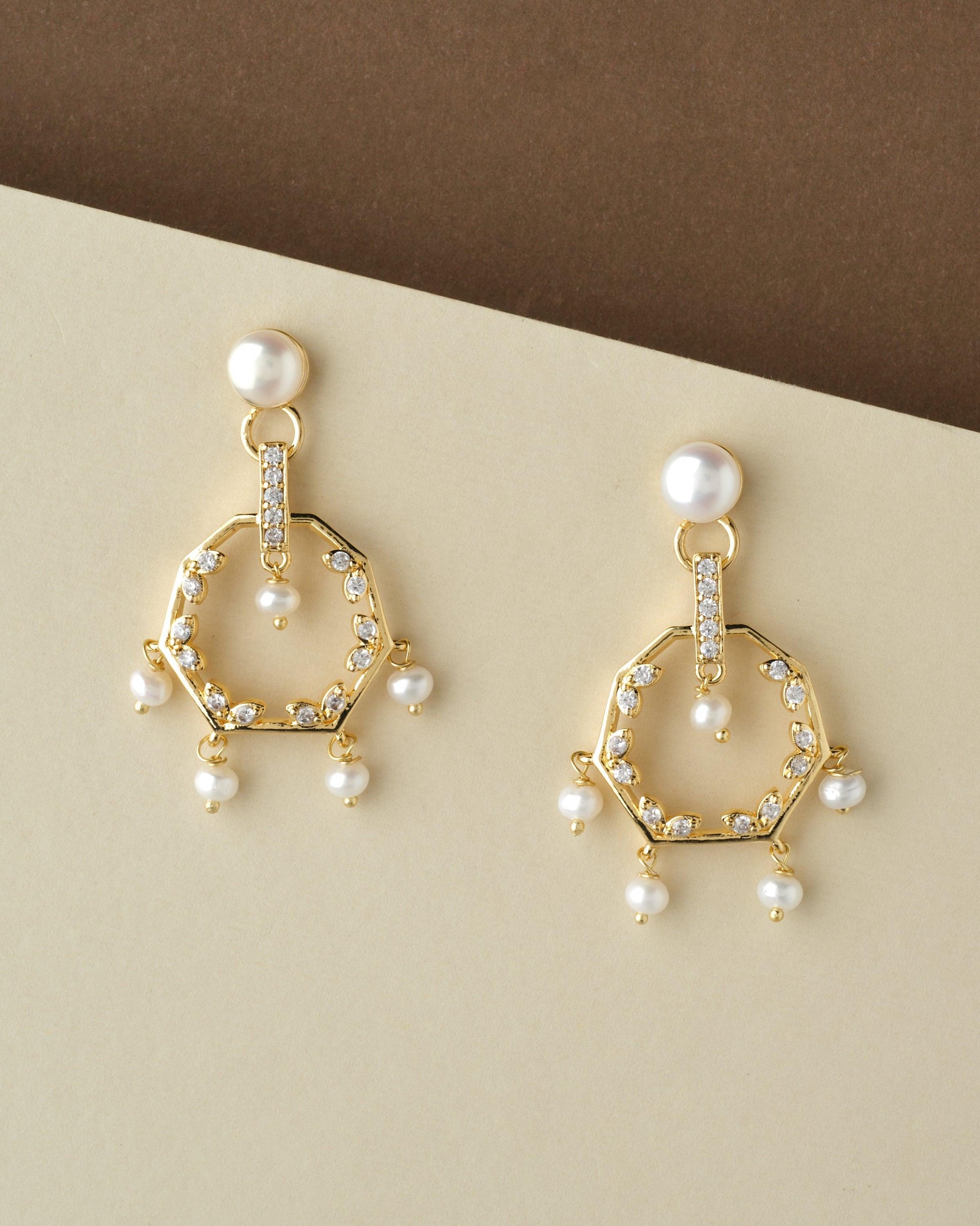 Elegant Drop Pearl Hang Earring - Chandrani Pearls