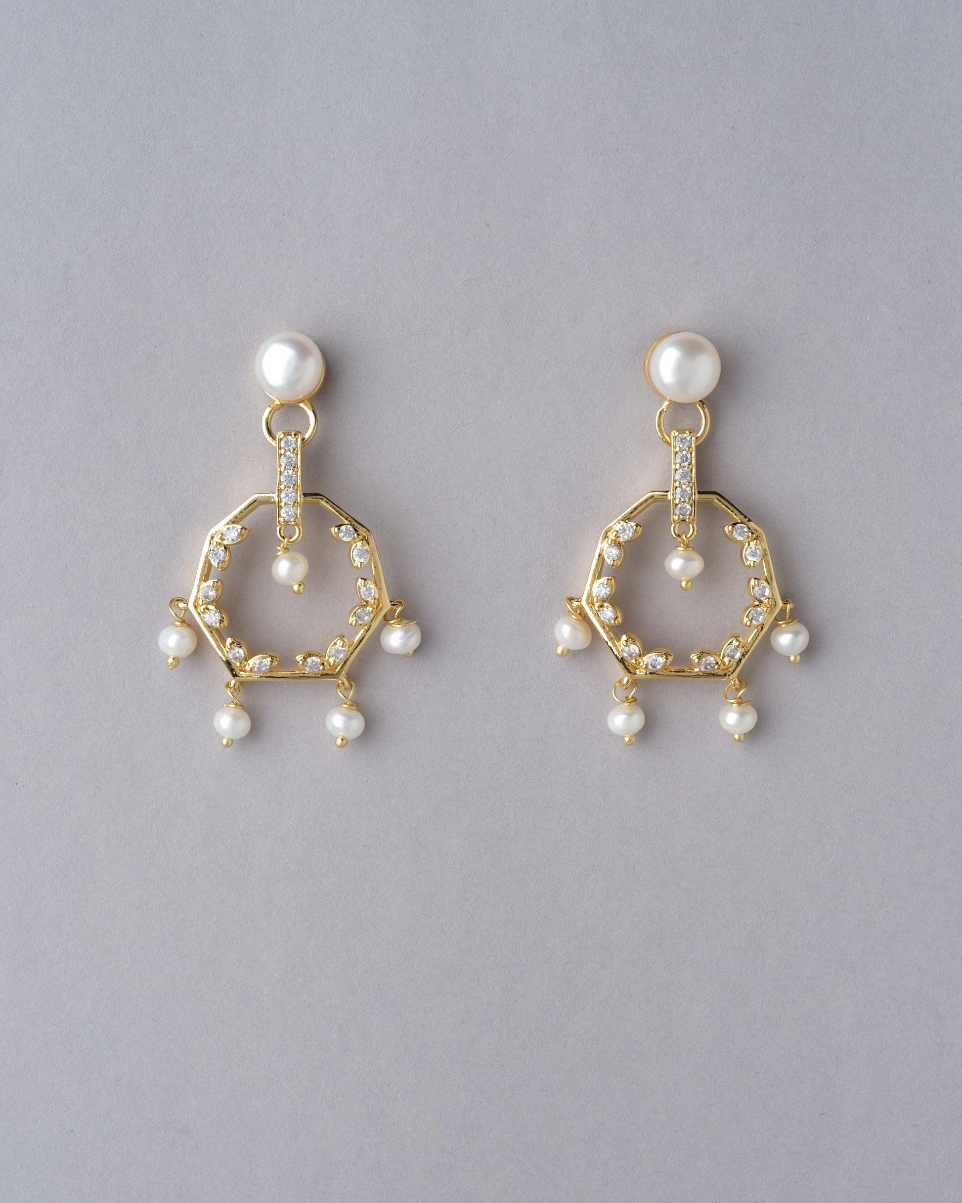 Elegant Drop Pearl Hang Earring - Chandrani Pearls