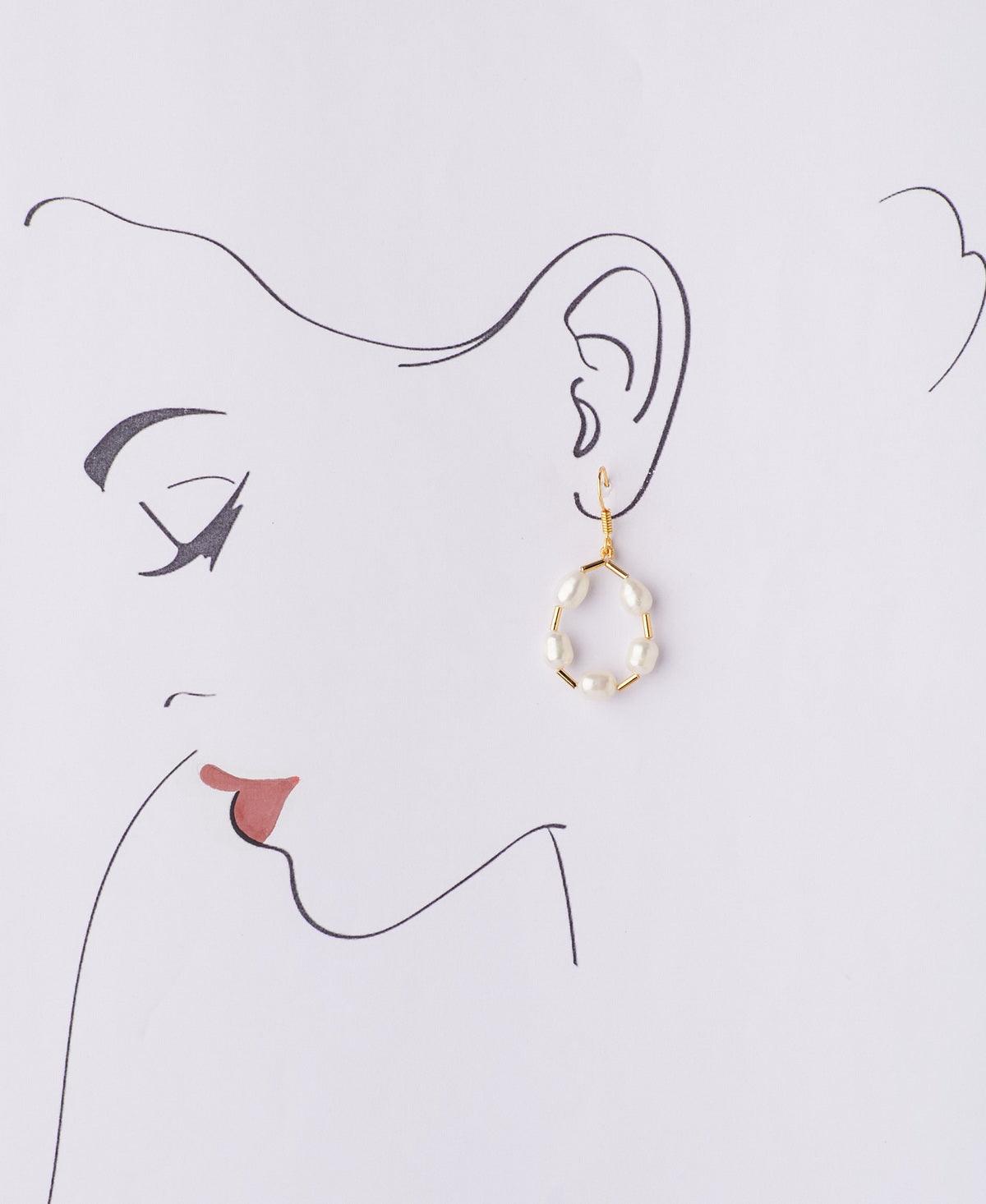 Elegant Hanging Pearl Earring - Chandrani Pearls
