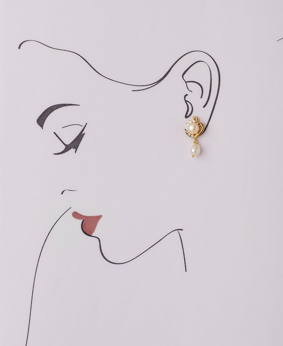 Elegant Hanging Pearl Earring - Chandrani Pearls
