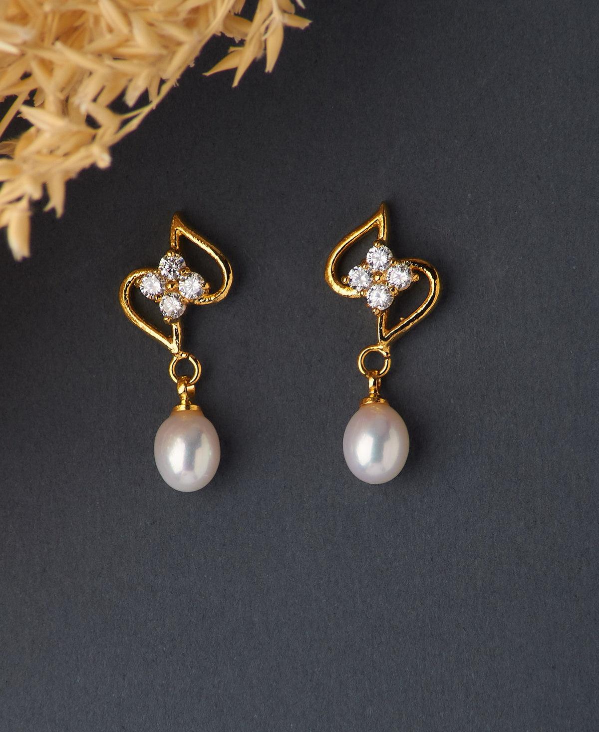 Elegant Real Pearl Hang Earring - Chandrani Pearls