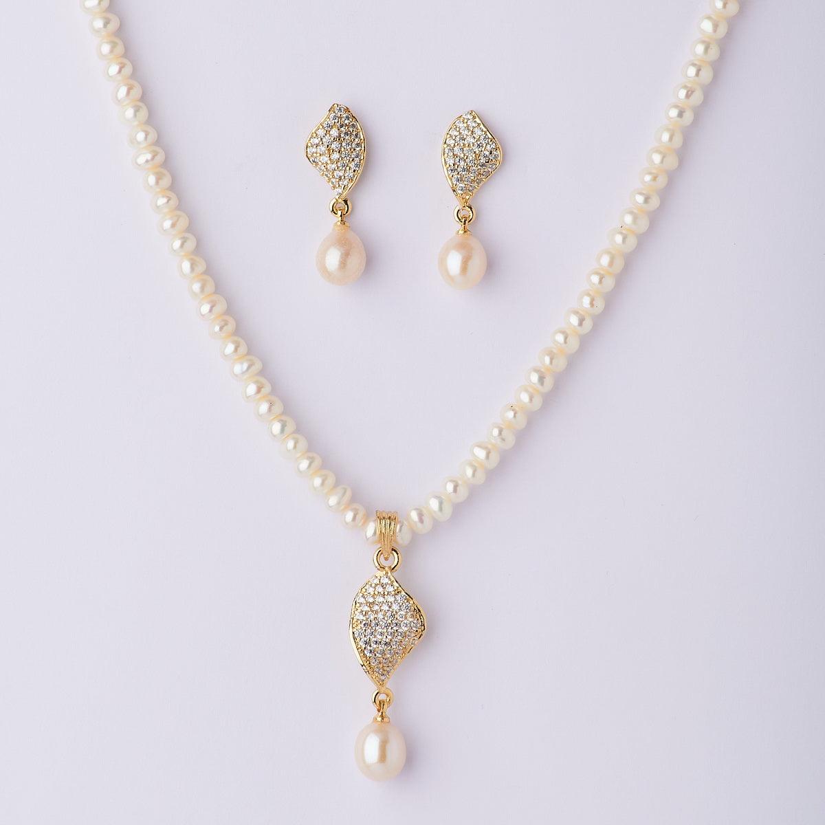 Elegant Real Pearl Necklace Set - Chandrani Pearls