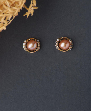 Elegant Real Pearl Stud Earring - Chandrani Pearls