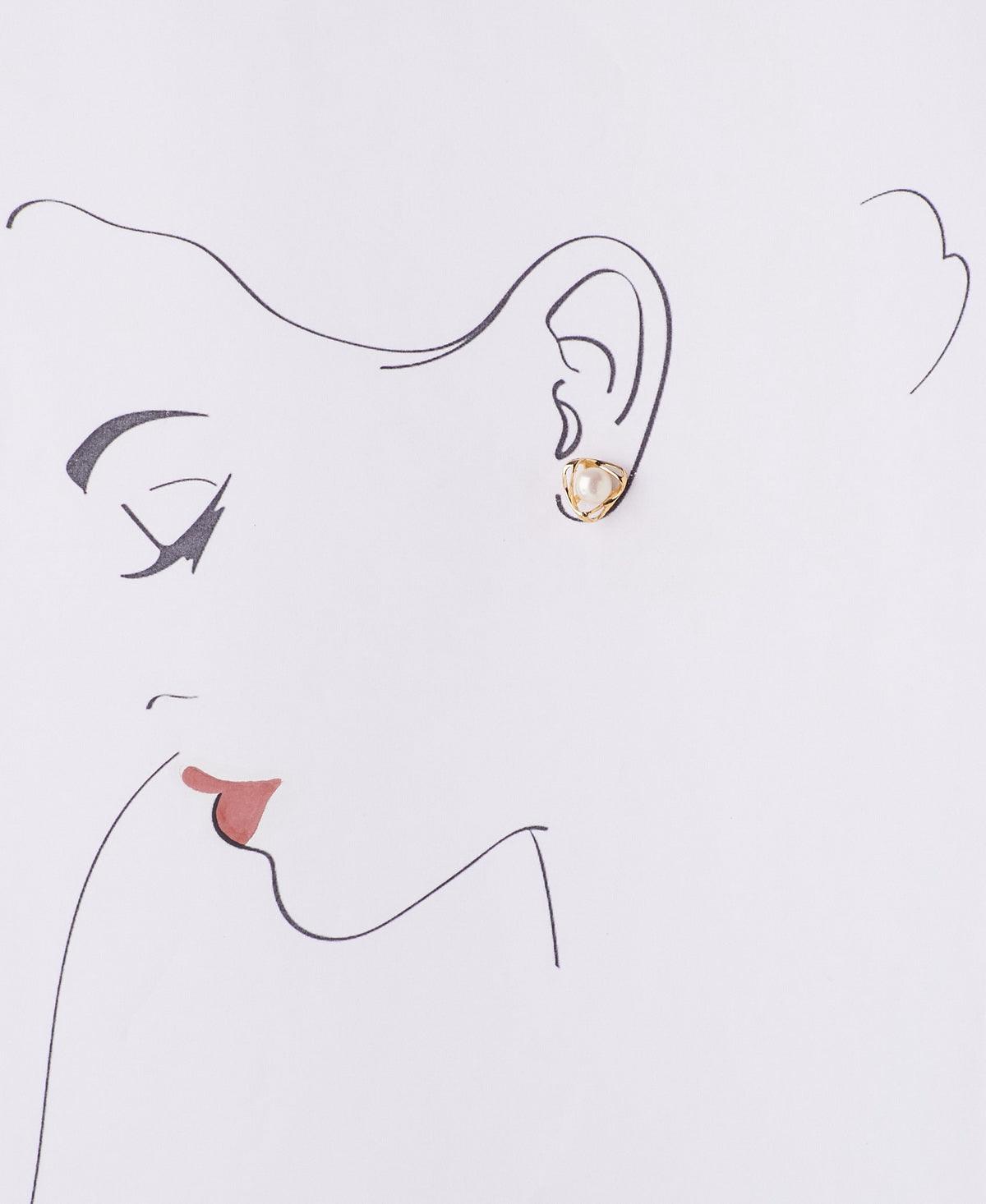 Elegant Real Pearl Stud Earring - Chandrani Pearls