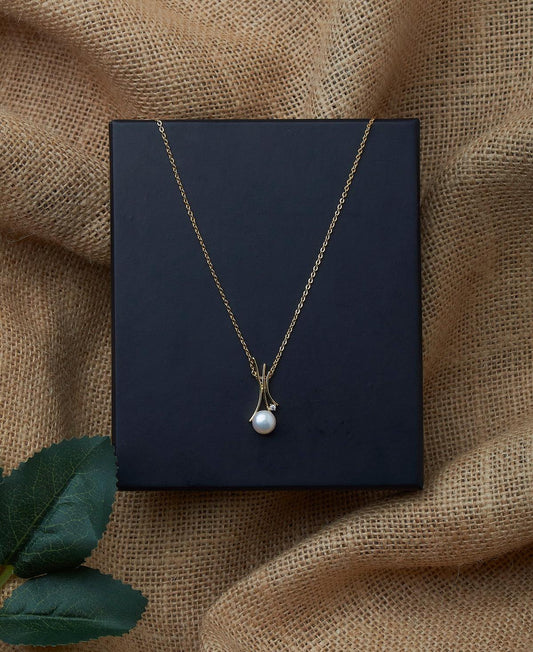Elegant Stone Studded Pearl Pendant - Chandrani Pearls