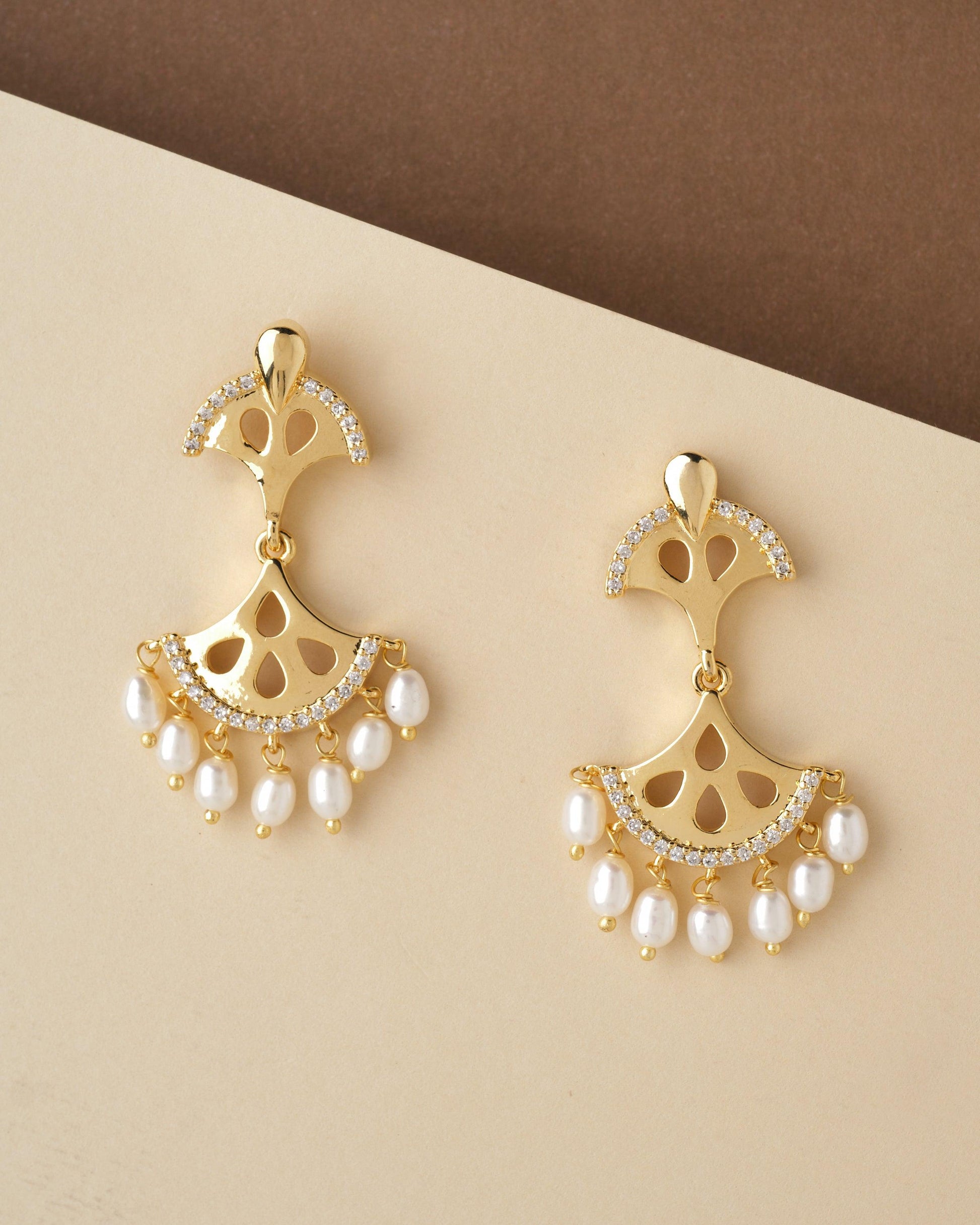 Ethnic Pearl Hanging Earring - Chandrani Pearls