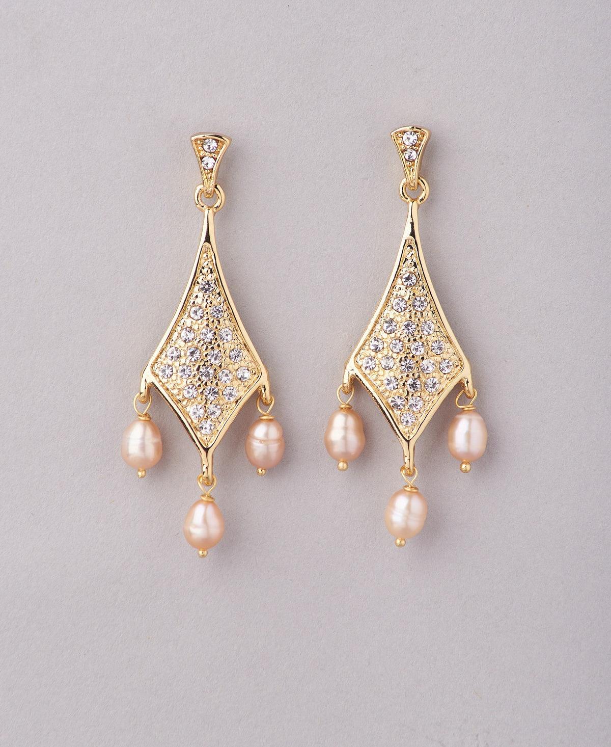 Ethnic Pearl Hanging Earring - Chandrani Pearls