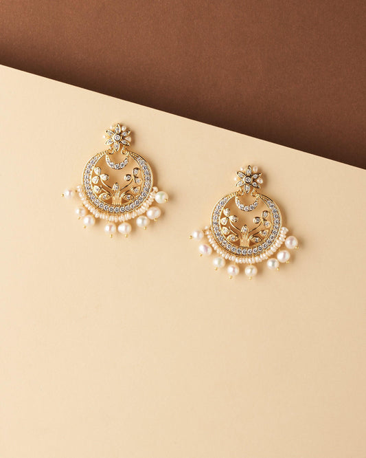 Ethnic Real Pearl Hanging Earring - Chandrani Pearls