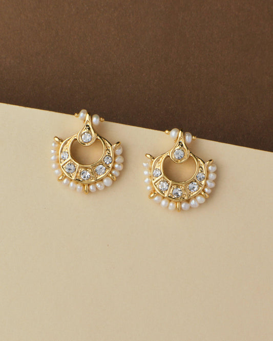 Ethnic Real Pearl Stud Earring - Chandrani Pearls