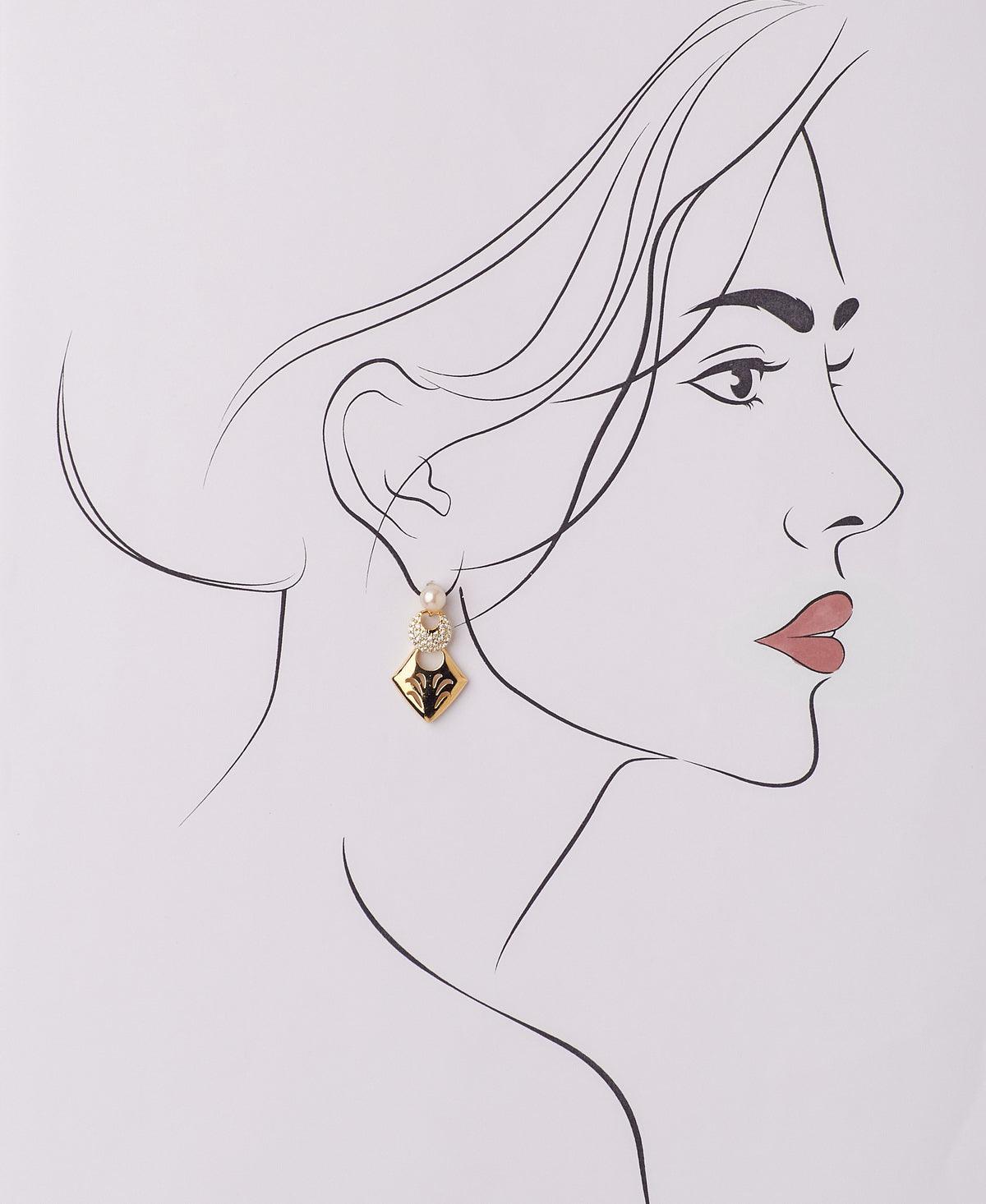 Fancy Hanging Pearl Earring - Chandrani Pearls