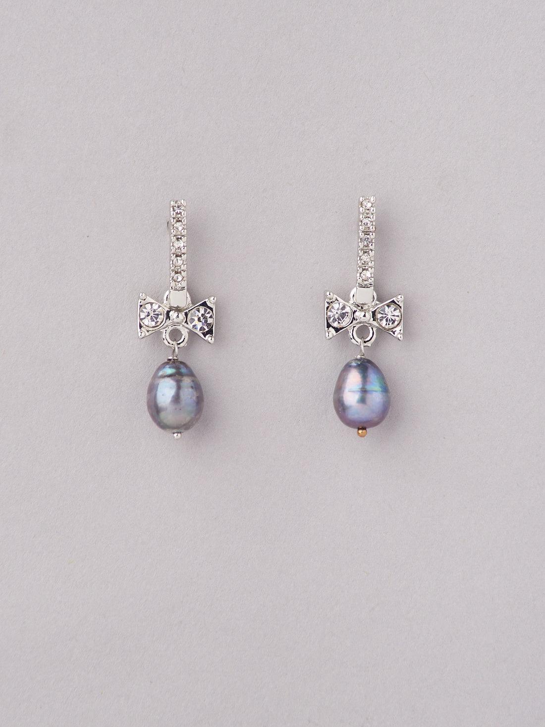 Fashionable Bow Pearl Hanging Earring - Chandrani Pearls
