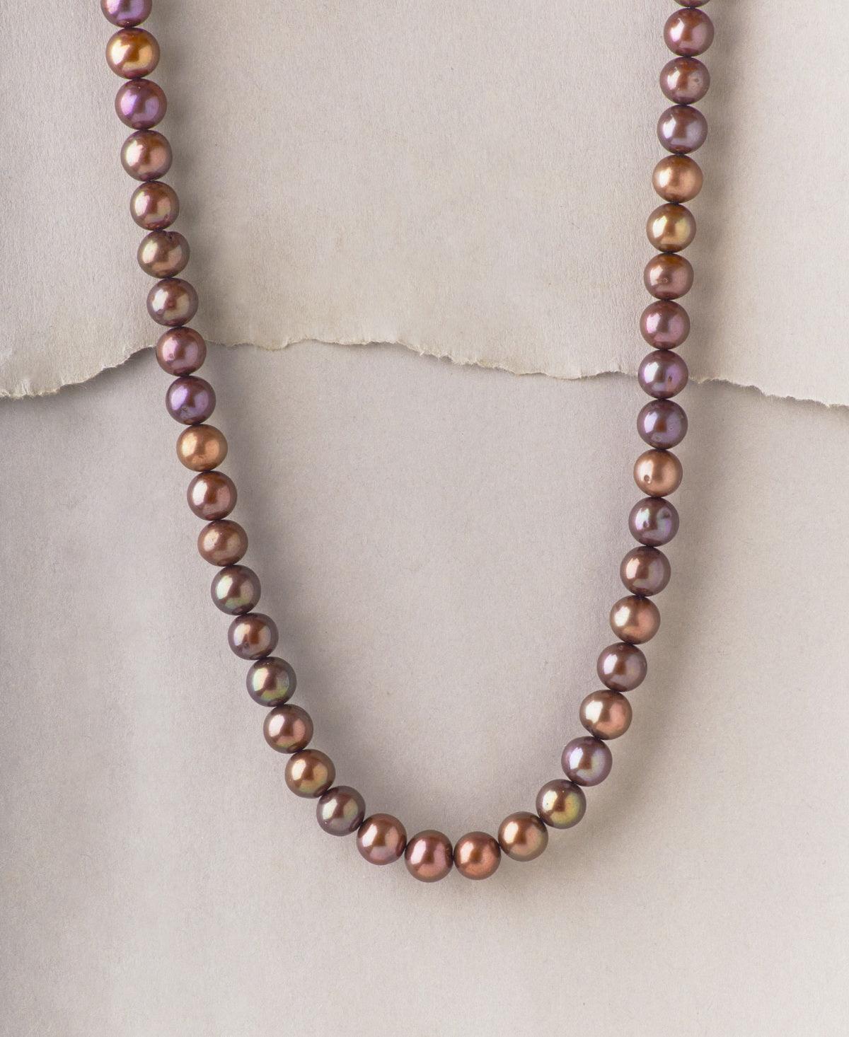 Fashionable Brown Pearl Necklace - Chandrani Pearls